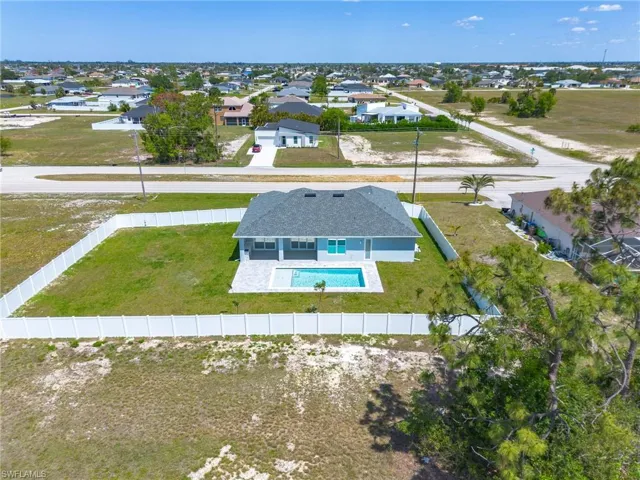 Aerial view with a residential view