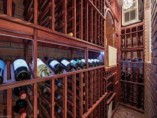View of wine cellar