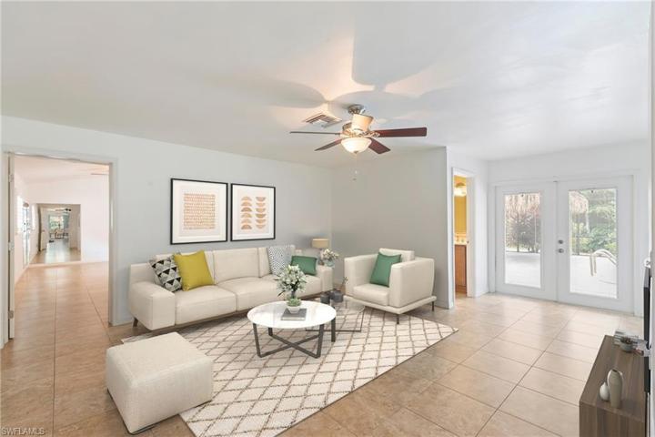 Family Room virtually staged