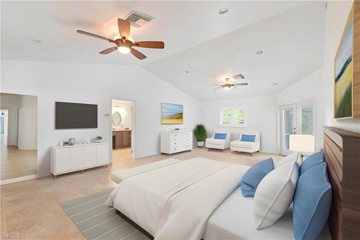 Primary Bedroom virtually staged