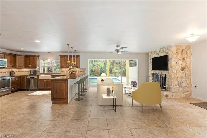 Formal Living virtually staged
