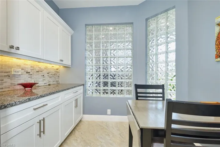 Dining room with healthy amount of natural light