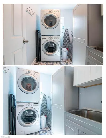 Renovated/upgraded Utility Room with new Cabinetry