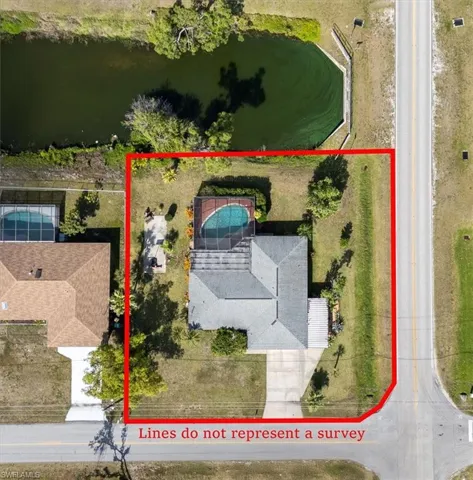 Birds eye view of property