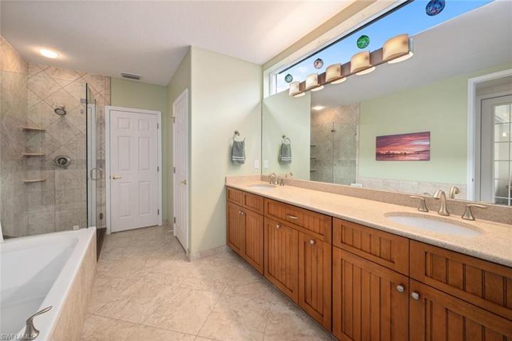 Primary Bath, Dual Sinks, Frameless Shower, Wall In Closet