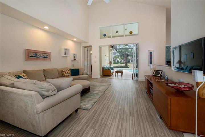 Vaulted Ceiling Great Room Facing Pool