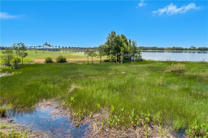 Lake and golf course view