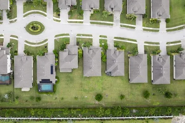 Aerial view of residential area