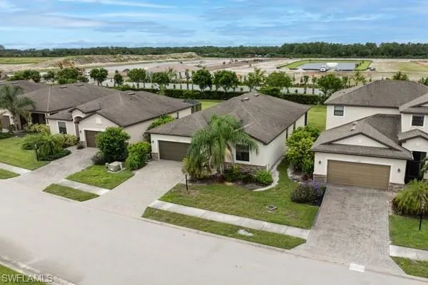 Aerial view of residential area