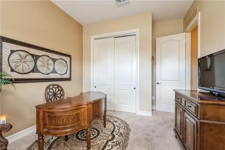 View of carpeted office space