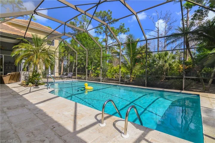 Swimming pool with a private preserve view