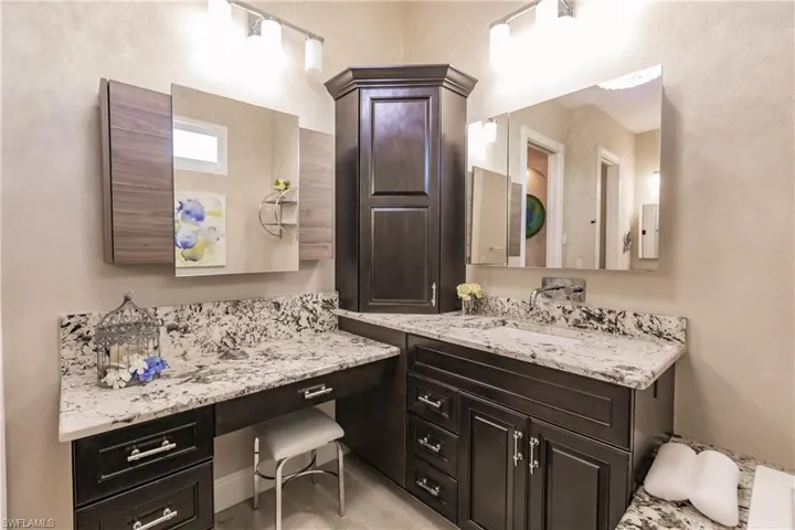 Bathroom featuring vanity
