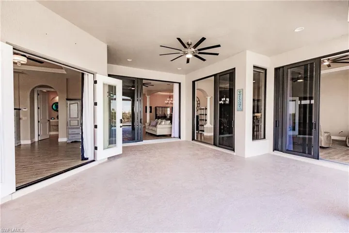View of patio  featuring french and sliding glass doors