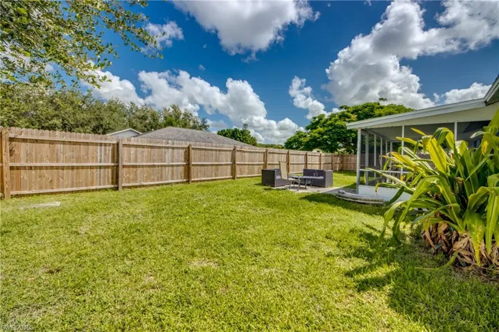 View of yard with a patio