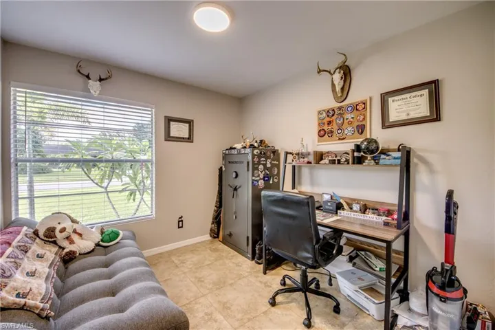 View of tiled home office
