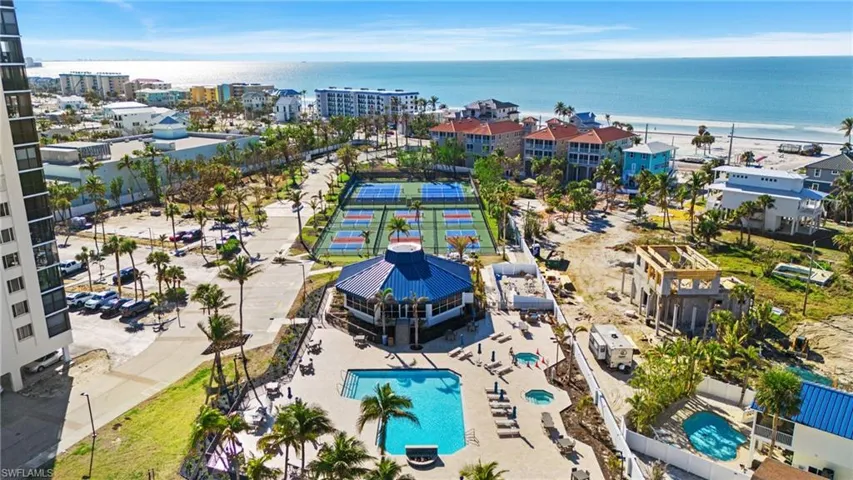 Birds eye view of property featuring a water view virtually enhanced image