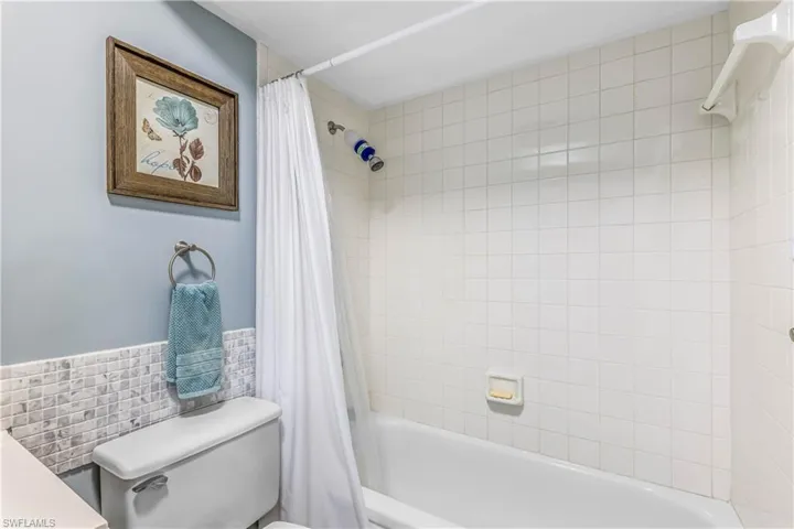 Bathroom featuring shower / tub combo