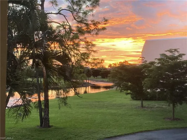 Sunset water view from balcony