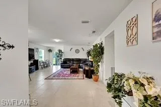 View of tiled living area