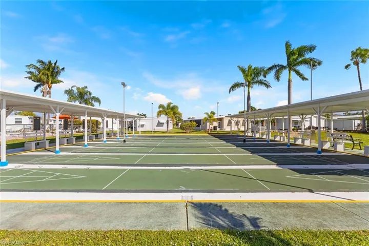 View of community with shuffleboard
