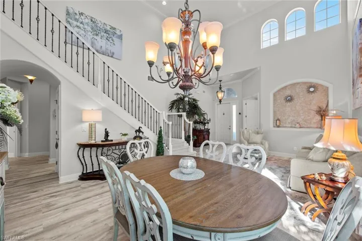 Dining area looking towards foyer