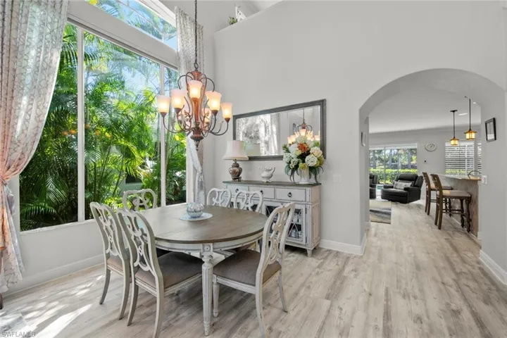 Dining area in living room