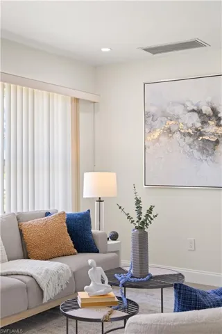 Living room with baseboards