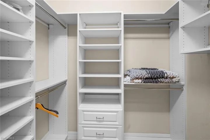 View of walk in closet