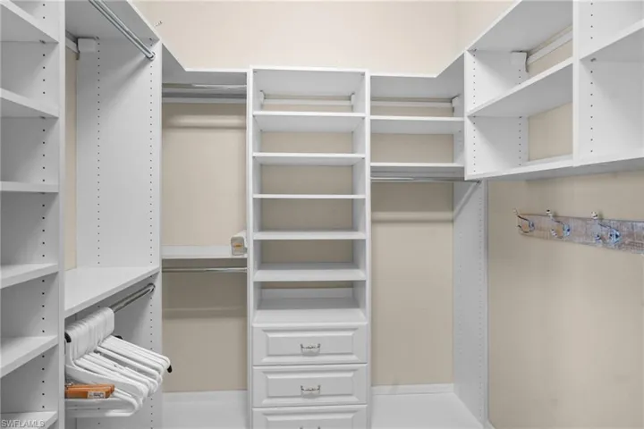 View of walk in closet