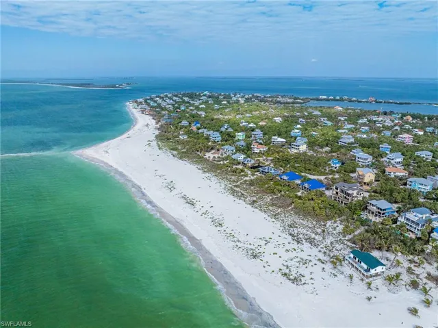 Aerial Island Shore Line View - Gulf Side