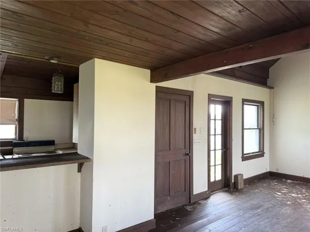Living Room View with French Door to the Right Front Balcony
