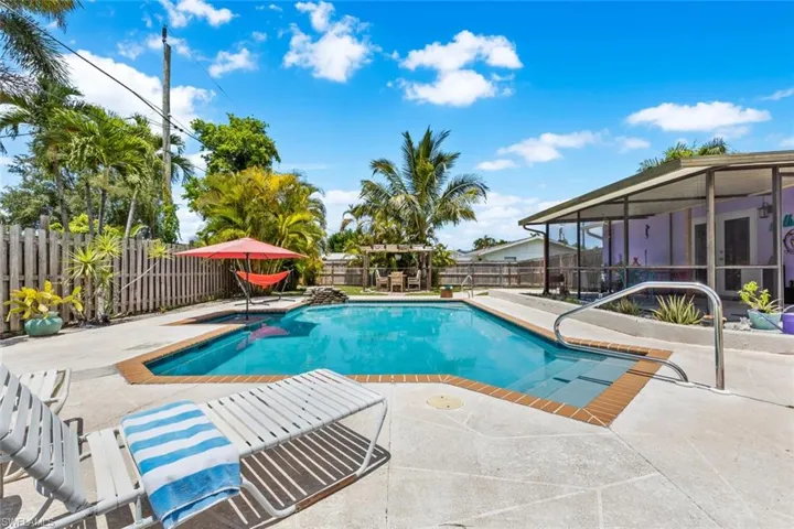 View of pool with a patio area
