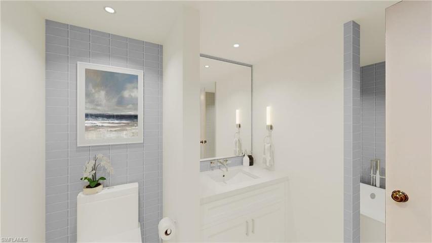 Reality renovated to showcase the possibility of the guest bathroom.