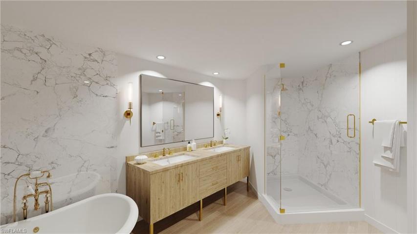 Reality renovated to showcase the possibility of the master bathroom.