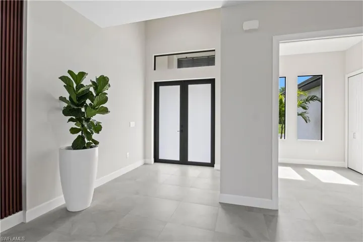 View of tiled foyer