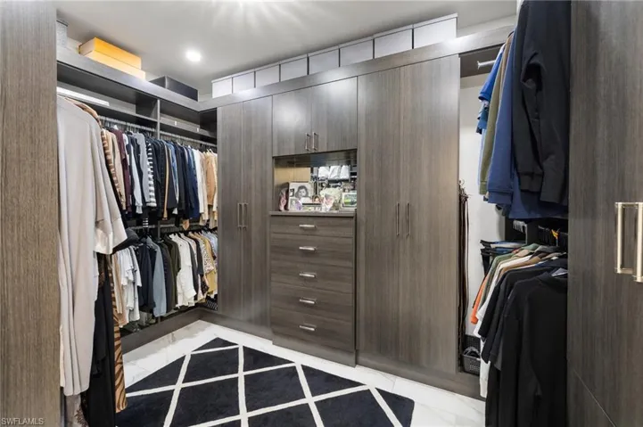 View of walk in closet