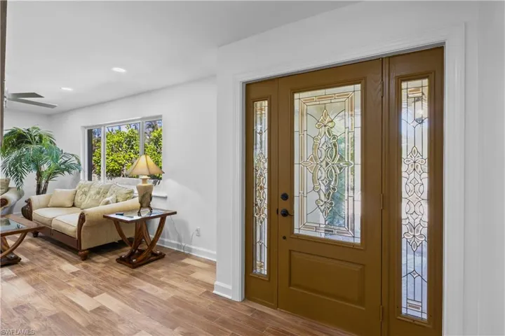 Welcoming entryway with elegant finishes and a bright, open feel.