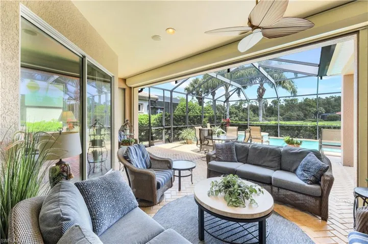 Amazing outdoor covered space for relaxation.