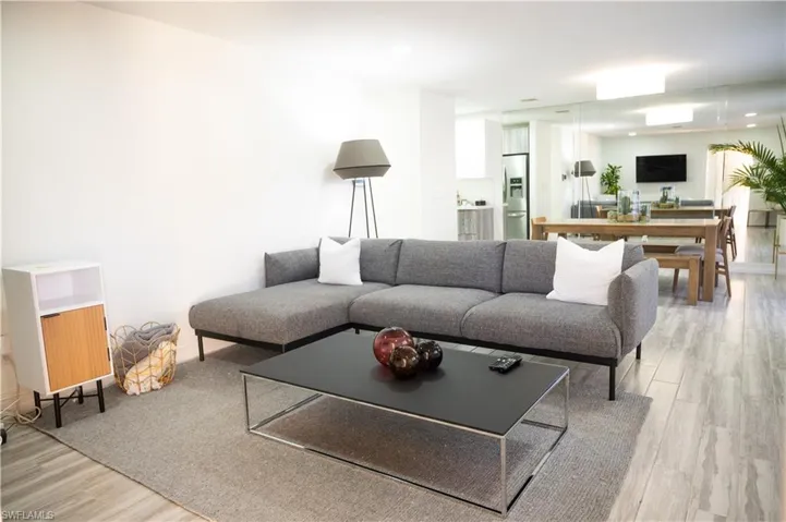 Living area featuring light wood finished floors