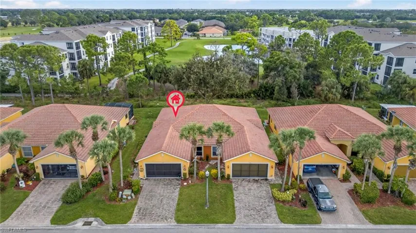 Aerial view of residential area