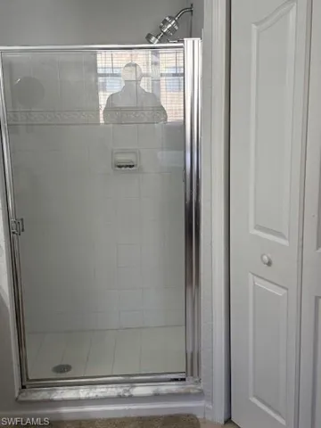 Bathroom featuring an enclosed shower
