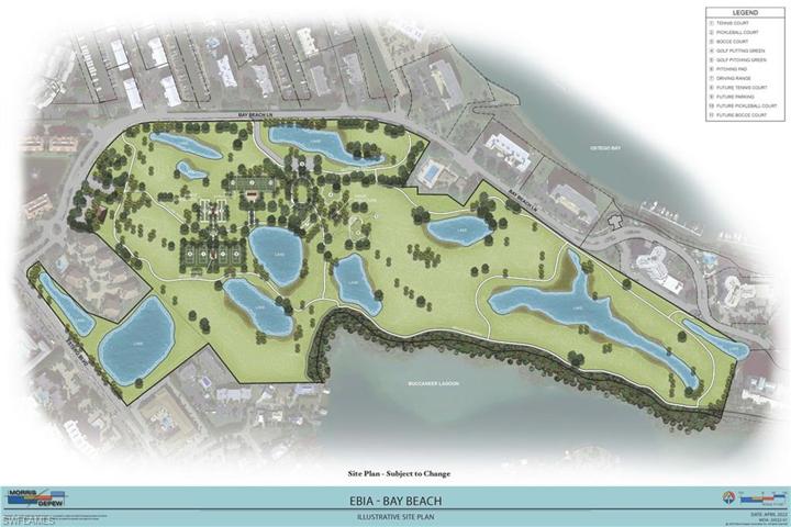RECENT BAY BEACH COMMONS SITE PLAN.  SUBJECT TO CHANGE.