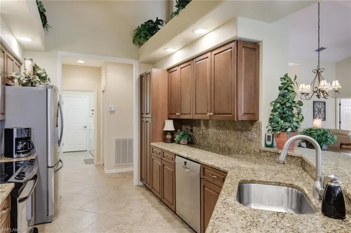 Kitchen into laundry room