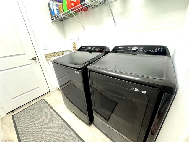Laundry area with independent washer and dryer