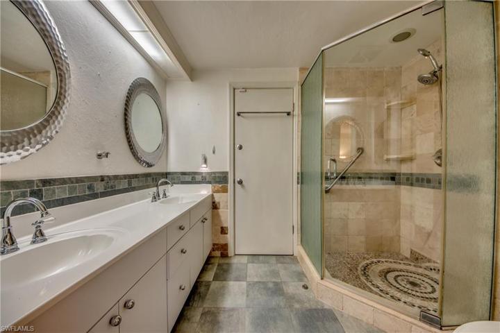Notice the floor in the shower