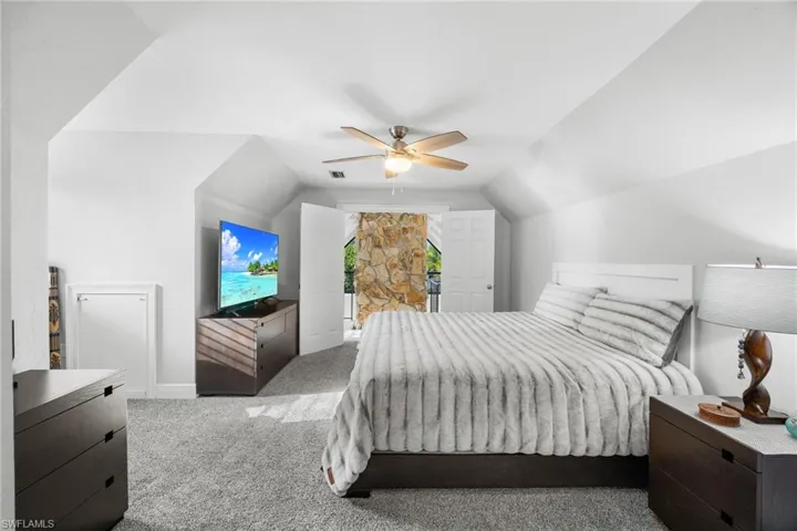 Gorgeous Primary Bedroom Double Doors open to loft