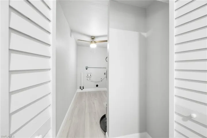 Laundry hook- ups in this generous room