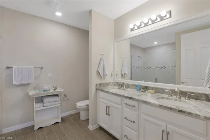 Master Bathroom Upgrades. Huge walk in shower, not shown in picture.