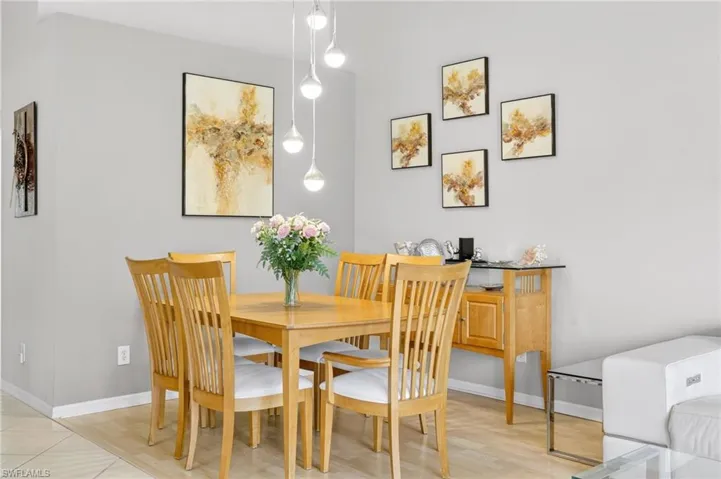 Dining room with baseboards