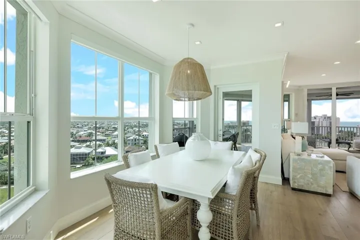 Dining area with south and west views